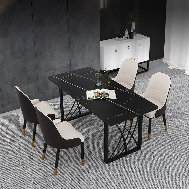 1/2/4/5/7 Pieces Dinette Set Modern Sintered Stone Dining Table Set with Chairs