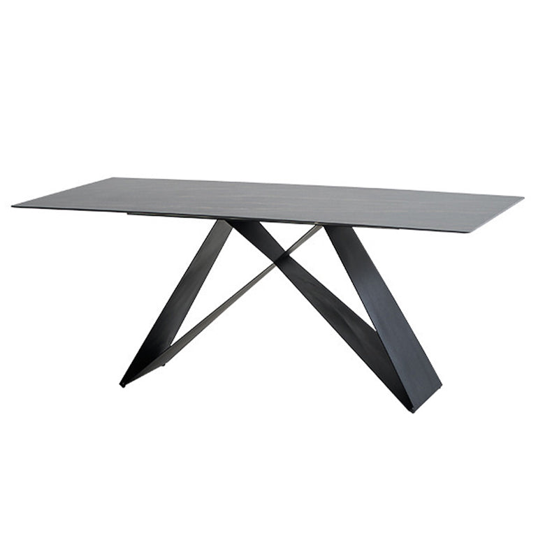 Contemporary 1/2/5/7 Pieces Dining Set Rectangle Sintered Stone Dining Table Set