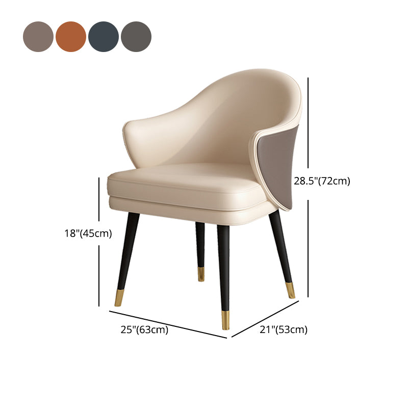 1/5 Pcs Metal Modern Dining Room Set with Round Table and Arm Chairs Dining Set