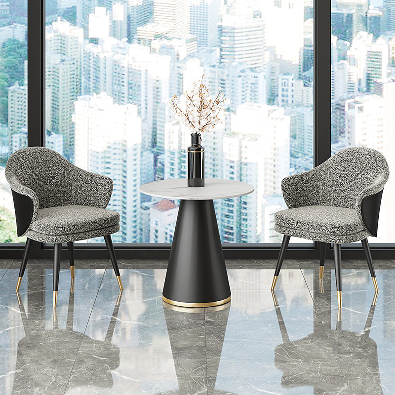 Pièces modernes 1/2/3/4/5 Pièces Ensemble de restauration Round Round White Dining Table Set à domicile