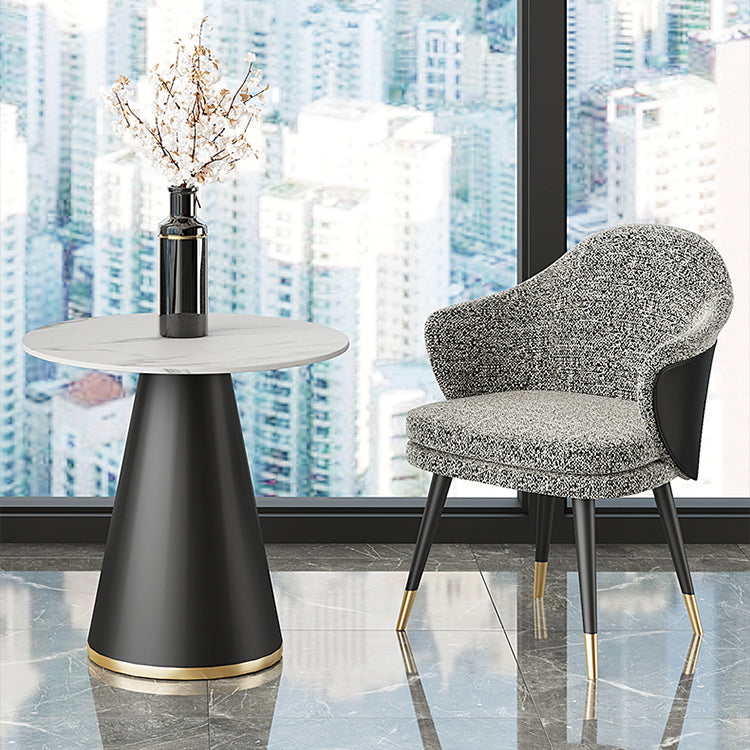 Pièces modernes 1/2/3/4/5 Pièces Ensemble de restauration Round Round White Dining Table Set à domicile