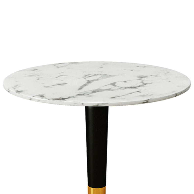 1/2/4/5 Pcs Metal Glam Style Dining Set with Round Table Dinette Set