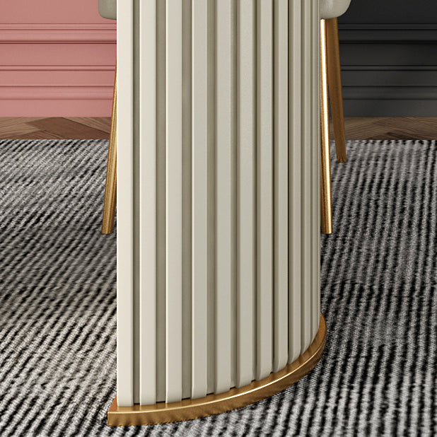 Glam 1/2/5/7 Pieces Dining Set Sintered Stone Dining Table Set with PU Leather Chairs