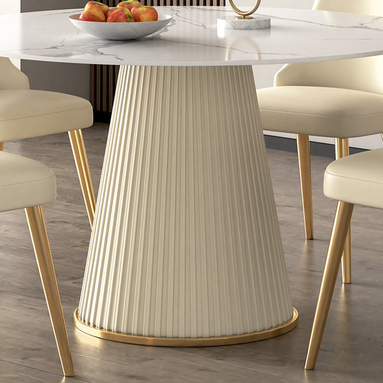 Nordic 1/2/5/7 Pieces Round Dinette Set with Sintered Stone Table and Chairs Furniture