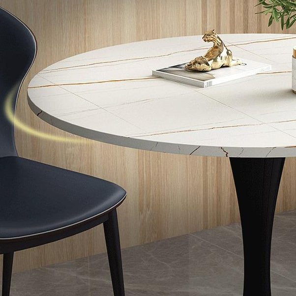 Stenen voetstuk eettafel eigentijdse stijl rond meubilair voor binnen