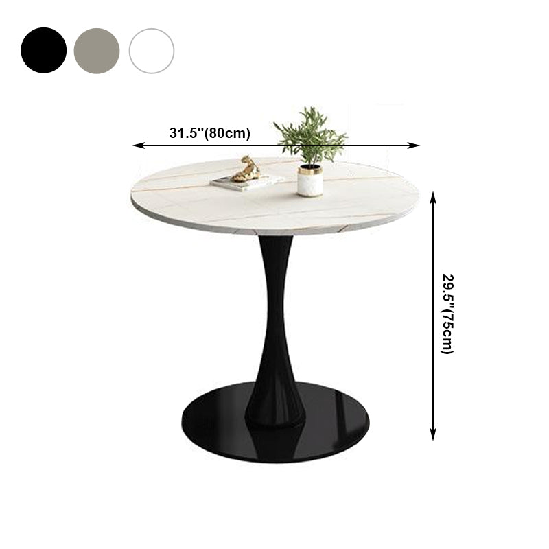 Stenen voetstuk eettafel eigentijdse stijl rond meubilair voor binnen
