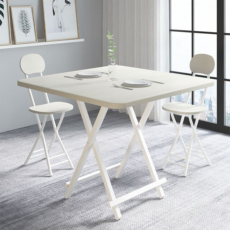Industrieel uitbreidbare MDF -eettafel vierkante standaard eettafel voor keuken