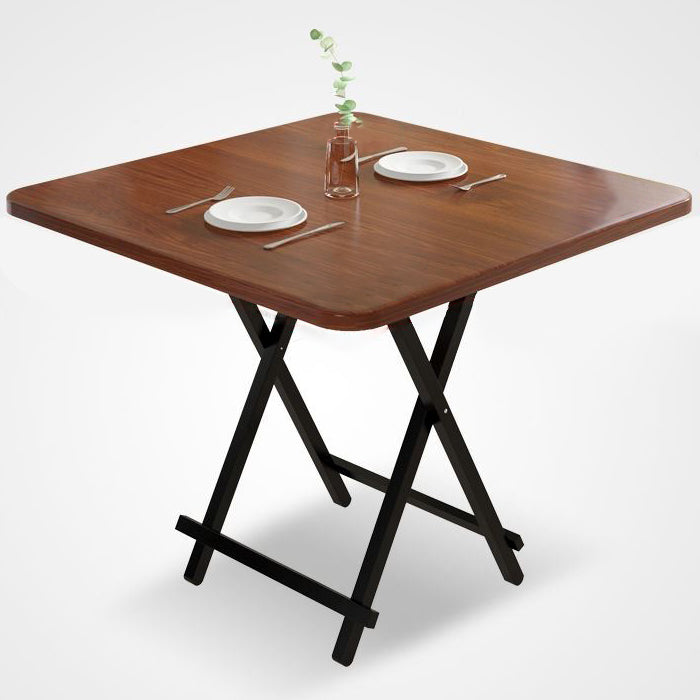 Industrieel uitbreidbare MDF -eettafel vierkante standaard eettafel voor keuken