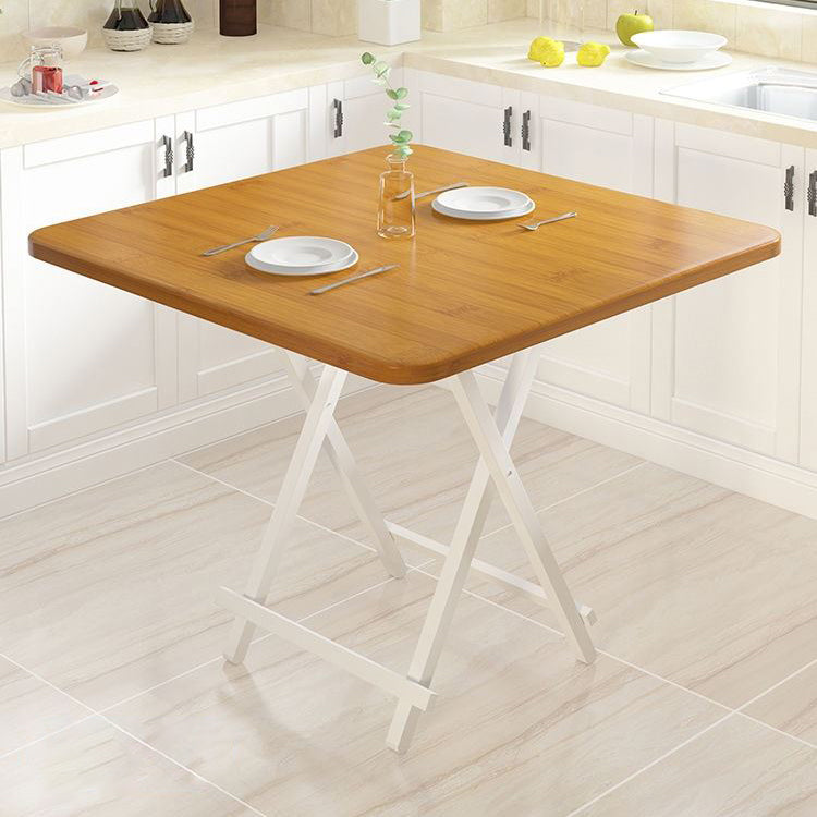 Industrieel uitbreidbare MDF -eettafel vierkante standaard eettafel voor keuken
