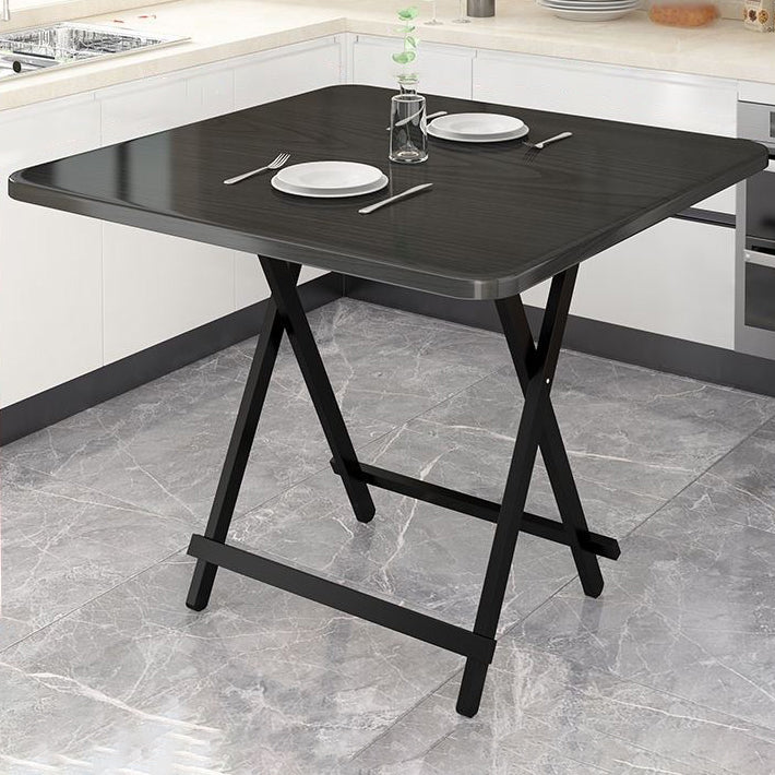Industrieel uitbreidbare MDF -eettafel vierkante standaard eettafel voor keuken