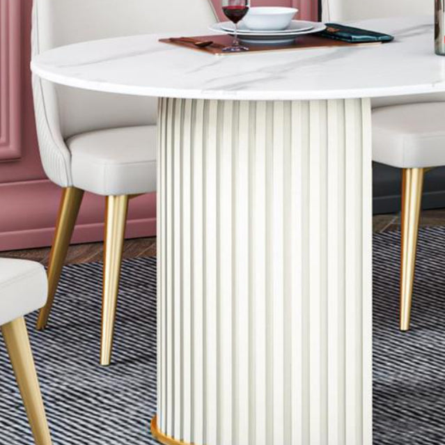 Mesa de comedor ovalada estándar moderna, mesa de comedor de piedra sinterizada para cocina