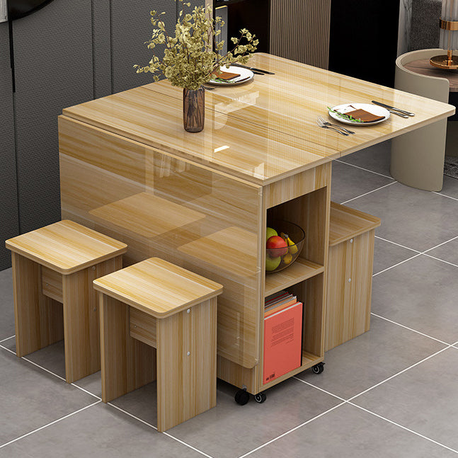 Mesa de comedor de estilo de mediados de siglo rectángulo de madera para usar en el hogar