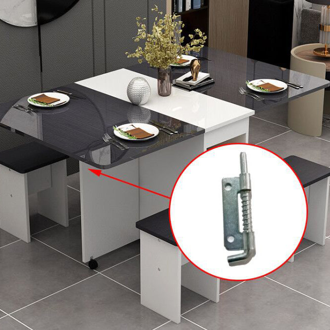 Mesa de comedor de estilo de mediados de siglo rectángulo de madera para usar en el hogar