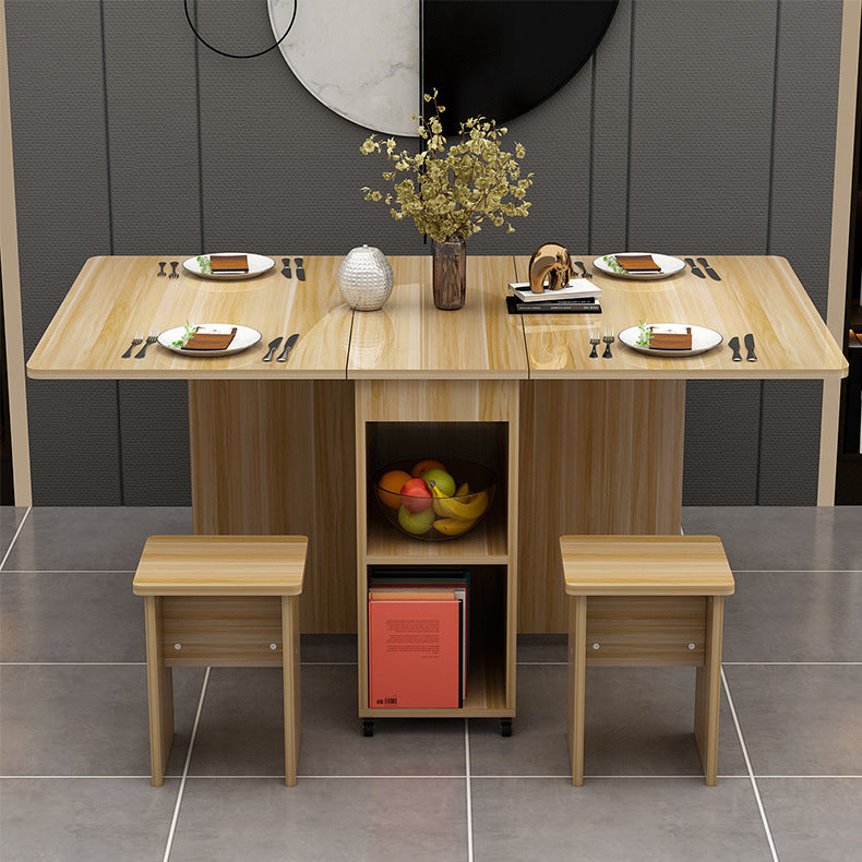 Mesa de comedor de estilo de mediados de siglo rectángulo de madera para usar en el hogar