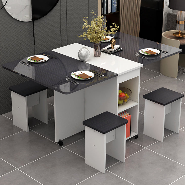 Mesa de comedor de estilo de mediados de siglo rectángulo de madera para usar en el hogar