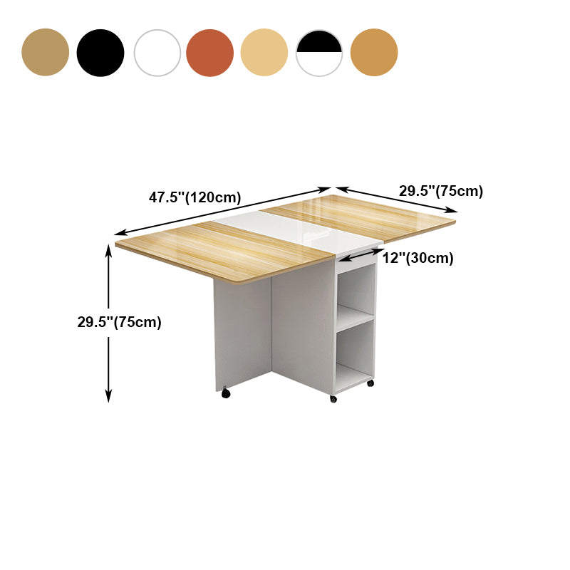 Mesa de comedor de estilo de mediados de siglo rectángulo de madera para usar en el hogar
