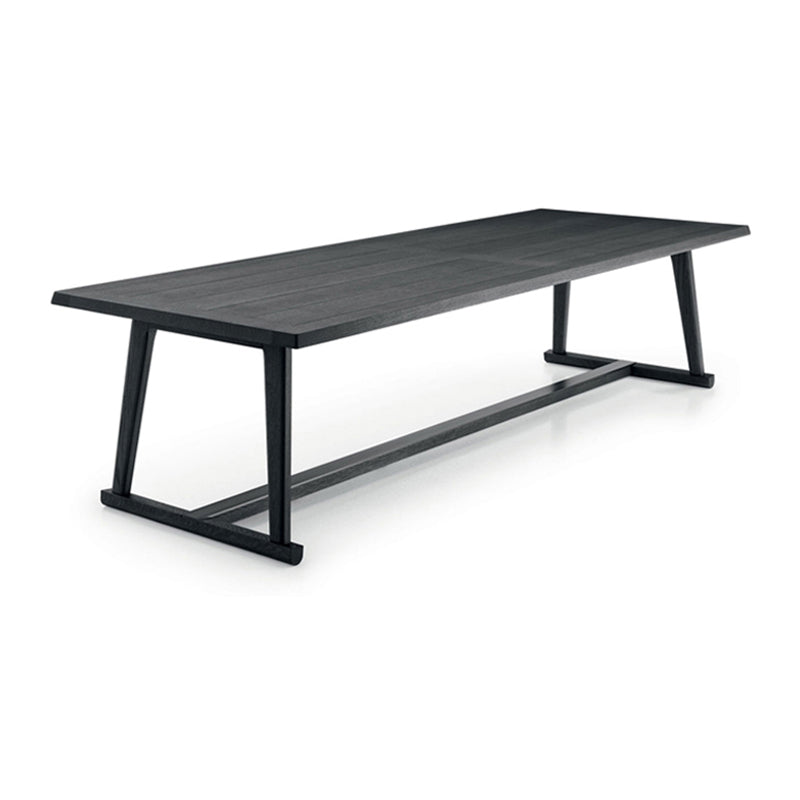 Mesa de comedor rectangular contemporánea de madera maciza, mesa superior de madera para comedor