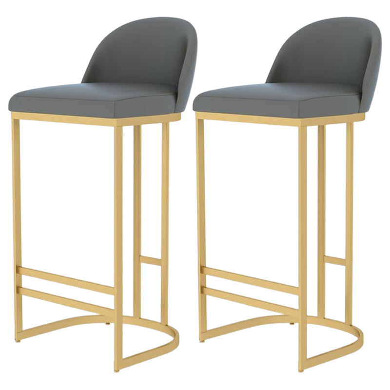 Moderner Barhocker mit Schlitten, Metallbeinen, Lederschalensitz, Barhocker für die Küche