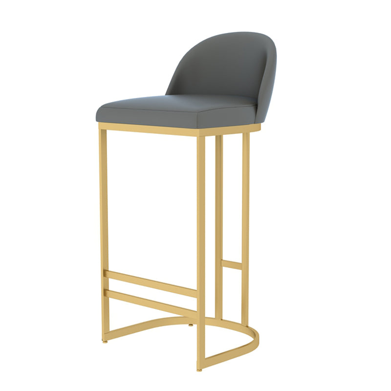 Moderner Barhocker mit Schlitten, Metallbeinen, Lederschalensitz, Barhocker für die Küche