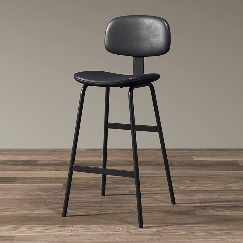 Barhocker im modernen Stil, Metallbeine, Eimer-Ledersitz, Barhocker für die Restaurantküche