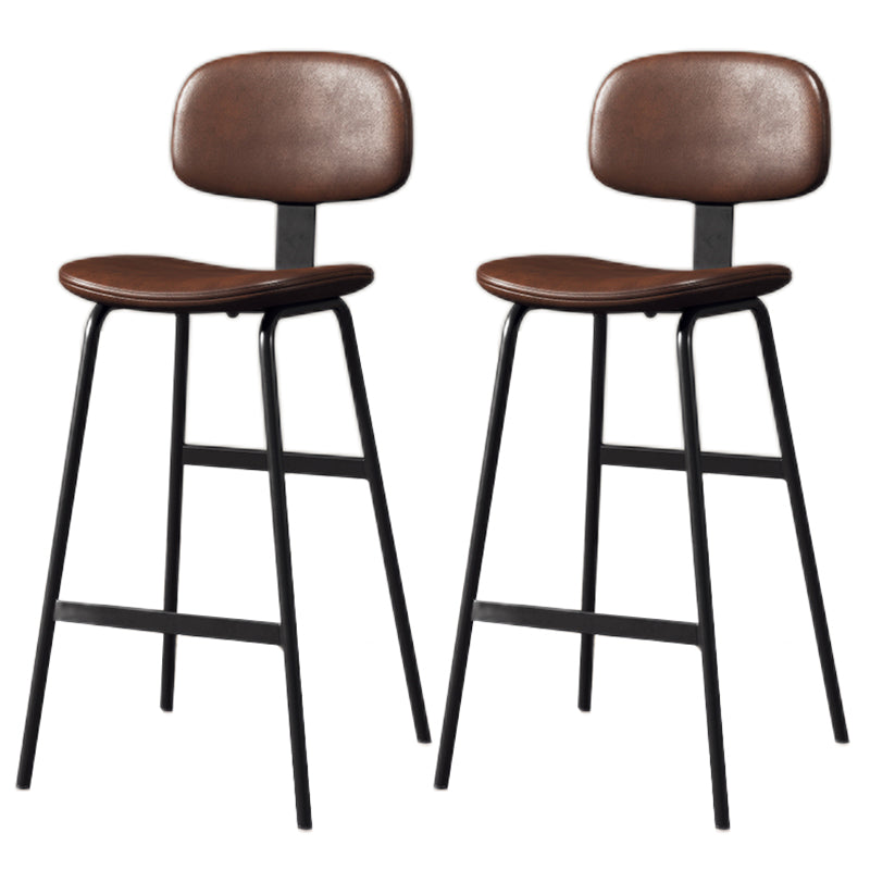 Barhocker im modernen Stil, Metallbeine, Eimer-Ledersitz, Barhocker für die Restaurantküche