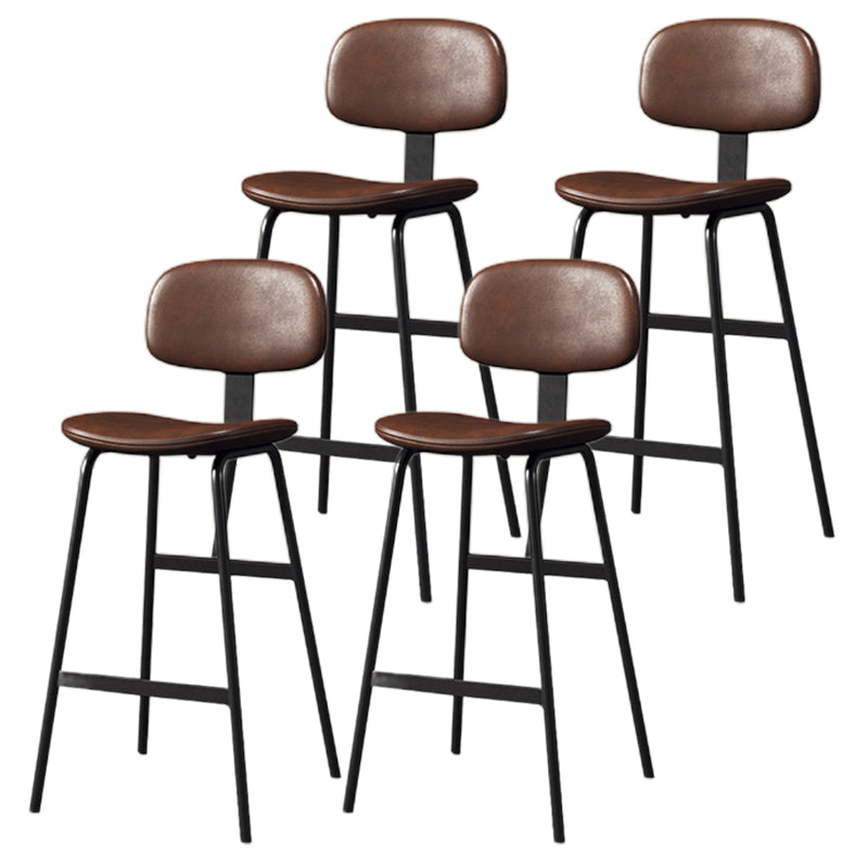 Barhocker im modernen Stil, Metallbeine, Eimer-Ledersitz, Barhocker für die Restaurantküche