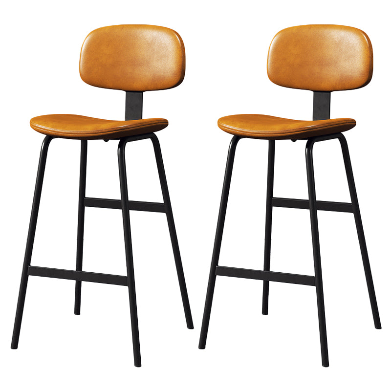 Barhocker im modernen Stil, Metallbeine, Eimer-Ledersitz, Barhocker für die Restaurantküche