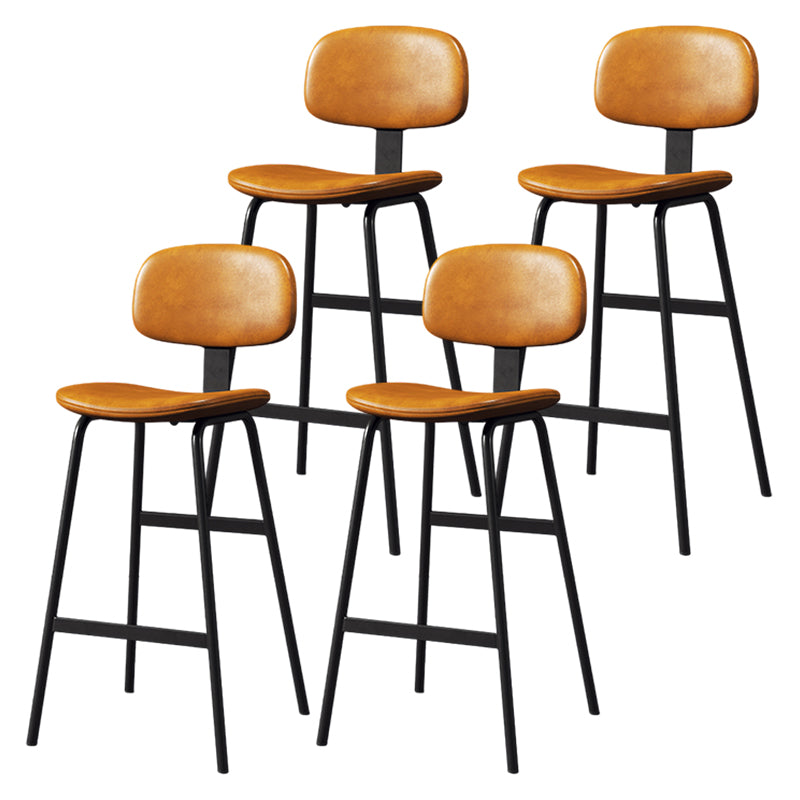 Barhocker im modernen Stil, Metallbeine, Eimer-Ledersitz, Barhocker für die Restaurantküche