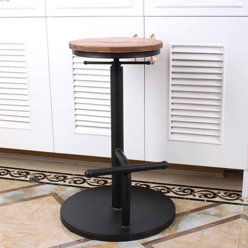 Modern Style Bar Chair with Adjustable Height Swivel Footrest Barstool for Counter Bar