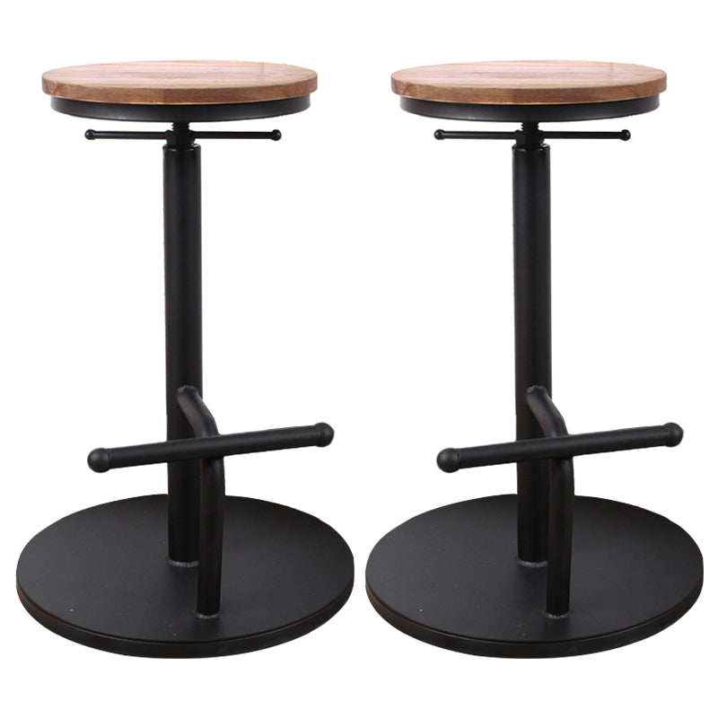Modern Style Bar Chair with Adjustable Height Swivel Footrest Barstool for Counter Bar