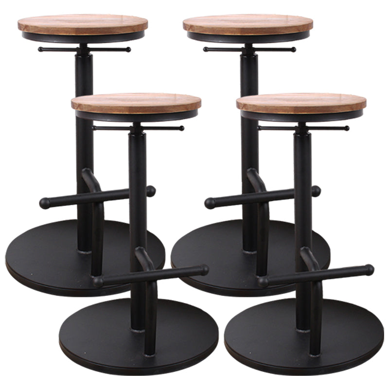 Modern Style Bar Chair with Adjustable Height Swivel Footrest Barstool for Counter Bar