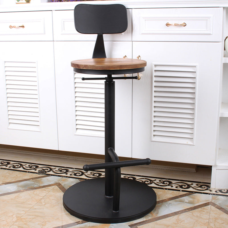 Modern Style Bar Chair with Adjustable Height Swivel Footrest Barstool for Counter Bar