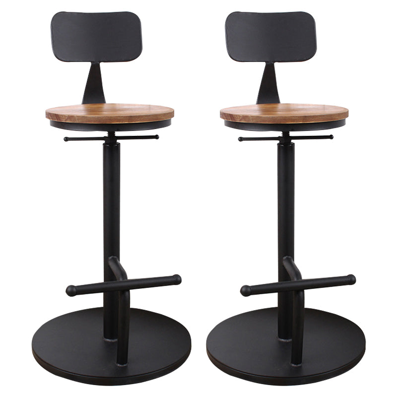 Modern Style Bar Chair with Adjustable Height Swivel Footrest Barstool for Counter Bar