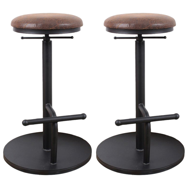 Modern Style Bar Chair with Adjustable Height Swivel Footrest Barstool for Counter Bar