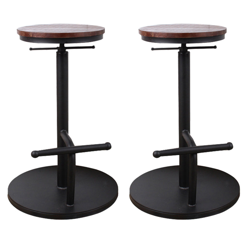 Modern Style Bar Chair with Adjustable Height Swivel Footrest Barstool for Counter Bar