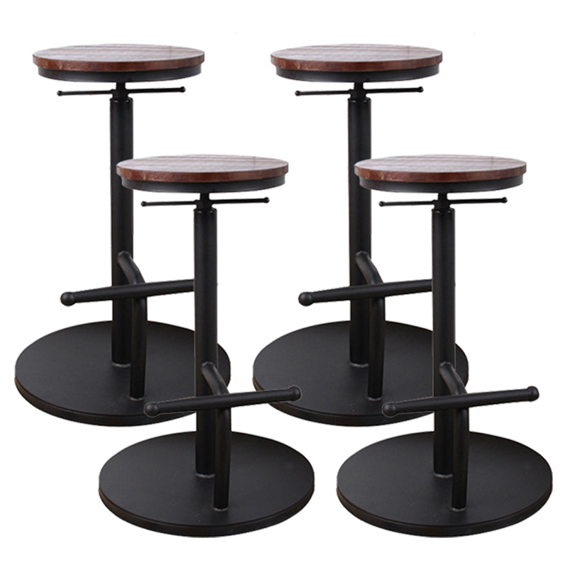 Modern Style Bar Chair with Adjustable Height Swivel Footrest Barstool for Counter Bar