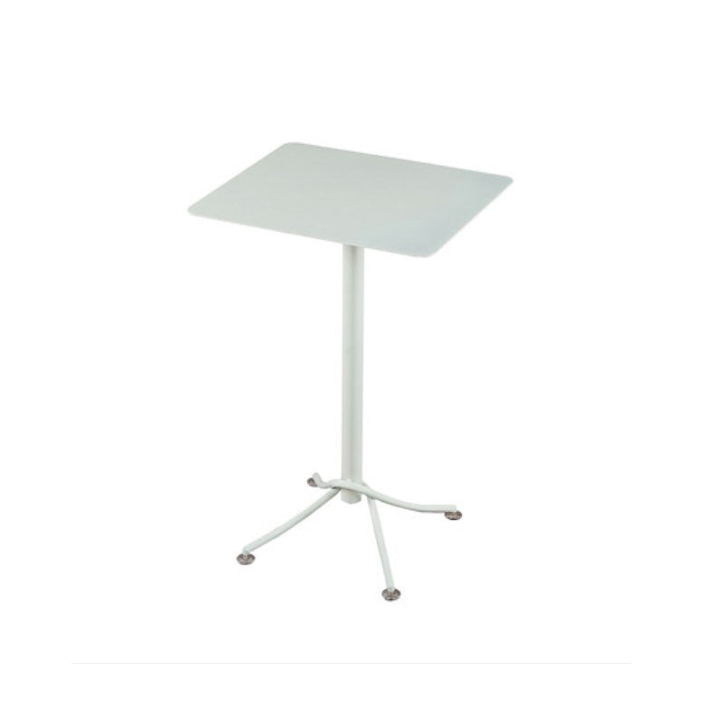 Outdoor Metal Top Counter Table Metal 4 Legs Industrial Style Foldable 42-inch Bar Table