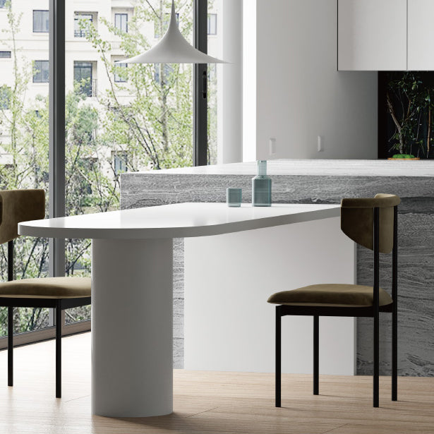 Industrial Style White Bar Table Wood Specialty Top Bistro Table for Living Room