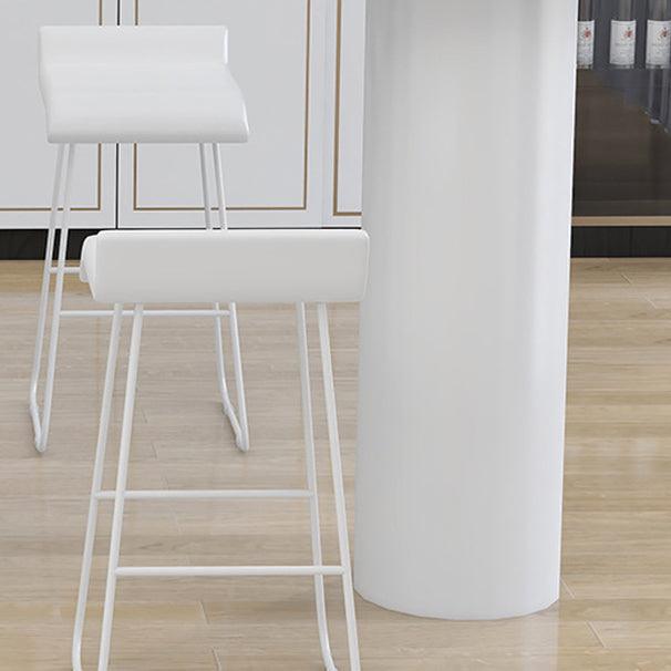 Industrial Style White Bar Table Wood Specialty Top Bistro Table for Living Room