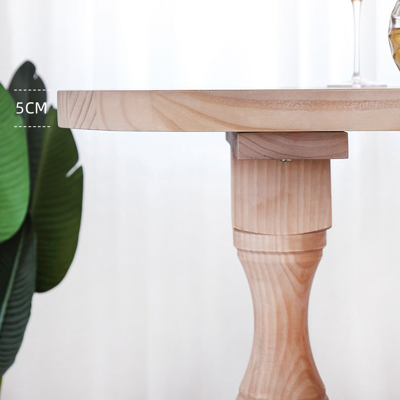 Industrial Style Bar Table Wood Specialty Top 41.3"H Bistro Table with Wine Rack
