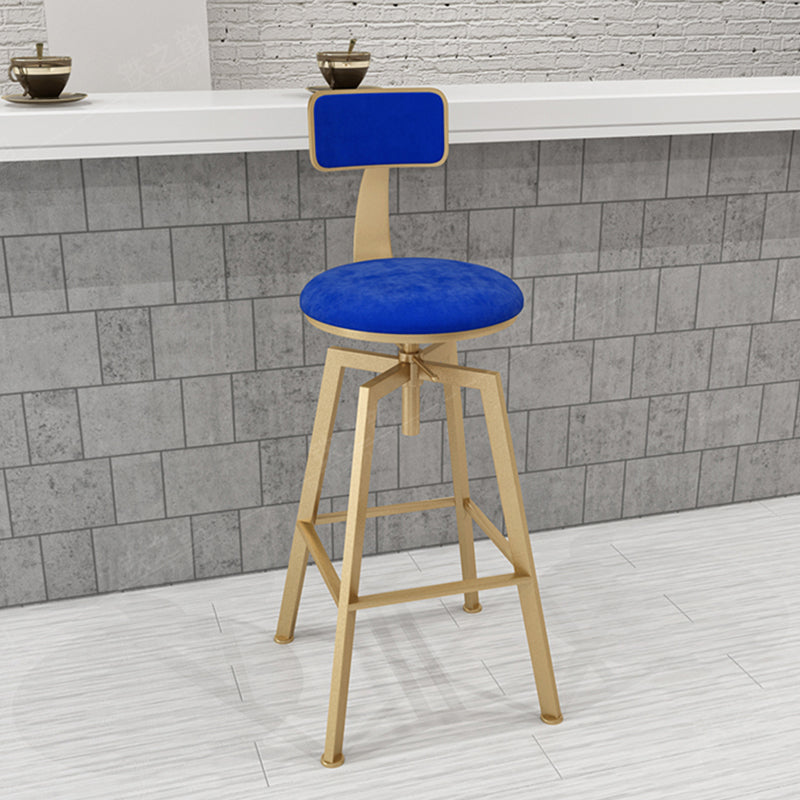 Cabresco de barra de estilo glamoroso con altura ajustable girando el asiento redondo del asiento en oro