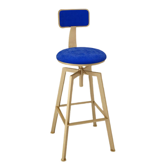 Cabresco de barra de estilo glamoroso con altura ajustable girando el asiento redondo del asiento en oro