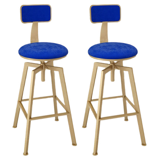 Cabresco de barra de estilo glamoroso con altura ajustable girando el asiento redondo del asiento en oro