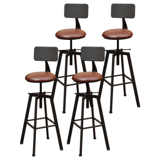 Cabresco de barra de estilo glamoroso con altura ajustable girando el asiento redondo del asiento en oro