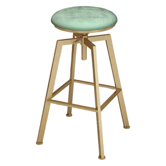 Cabresco de barra de estilo glamoroso con altura ajustable girando el asiento redondo del asiento en oro