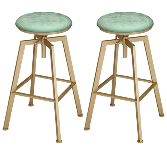 Cabresco de barra de estilo glamoroso con altura ajustable girando el asiento redondo del asiento en oro