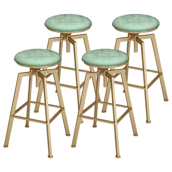 Cabresco de barra de estilo glamoroso con altura ajustable girando el asiento redondo del asiento en oro