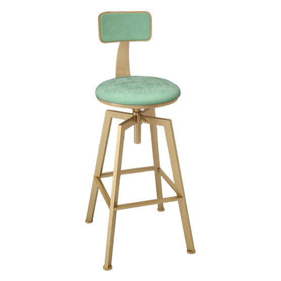 Cabresco de barra de estilo glamoroso con altura ajustable girando el asiento redondo del asiento en oro