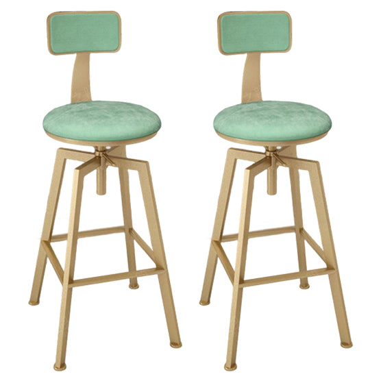 Cabresco de barra de estilo glamoroso con altura ajustable girando el asiento redondo del asiento en oro