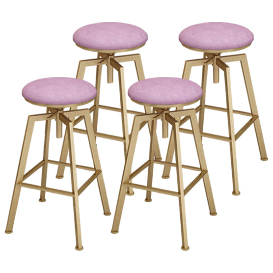 Cabresco de barra de estilo glamoroso con altura ajustable girando el asiento redondo del asiento en oro